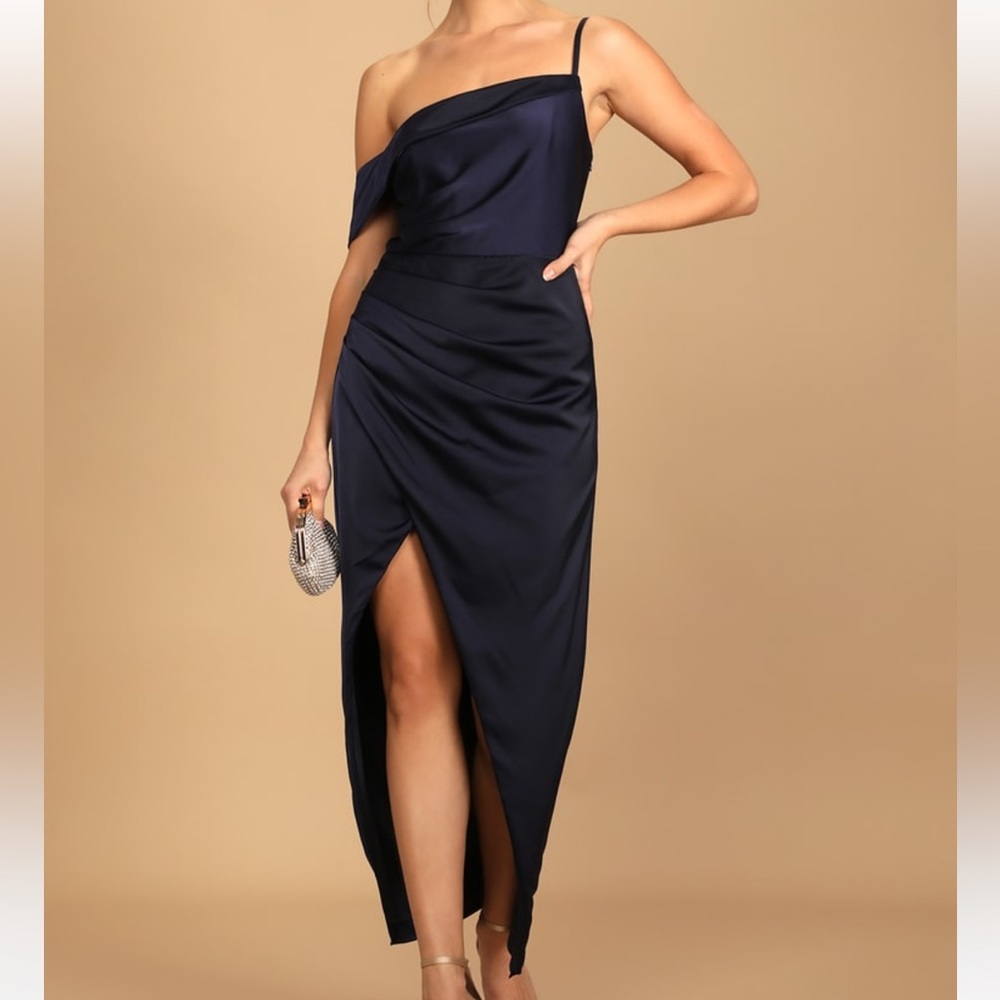 Lulu's Navy Asymmetrical Dress